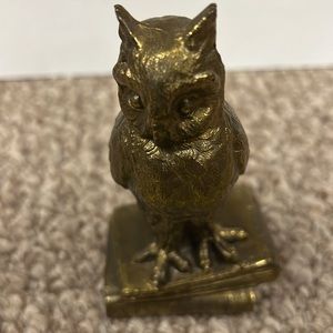 Vintage brass Owl Art